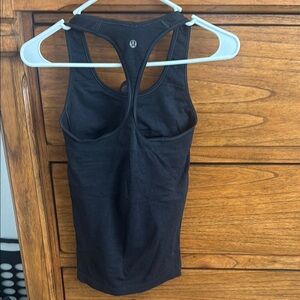 lululemon Black ebb and flow tank with built in bra size 4